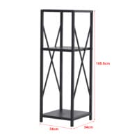 Kaminholzregal Tinglev Stahl 34x34x105.5cm Schwarz