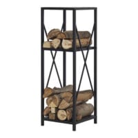 Kaminholzregal Tinglev Stahl 34x34x105.5cm Schwarz