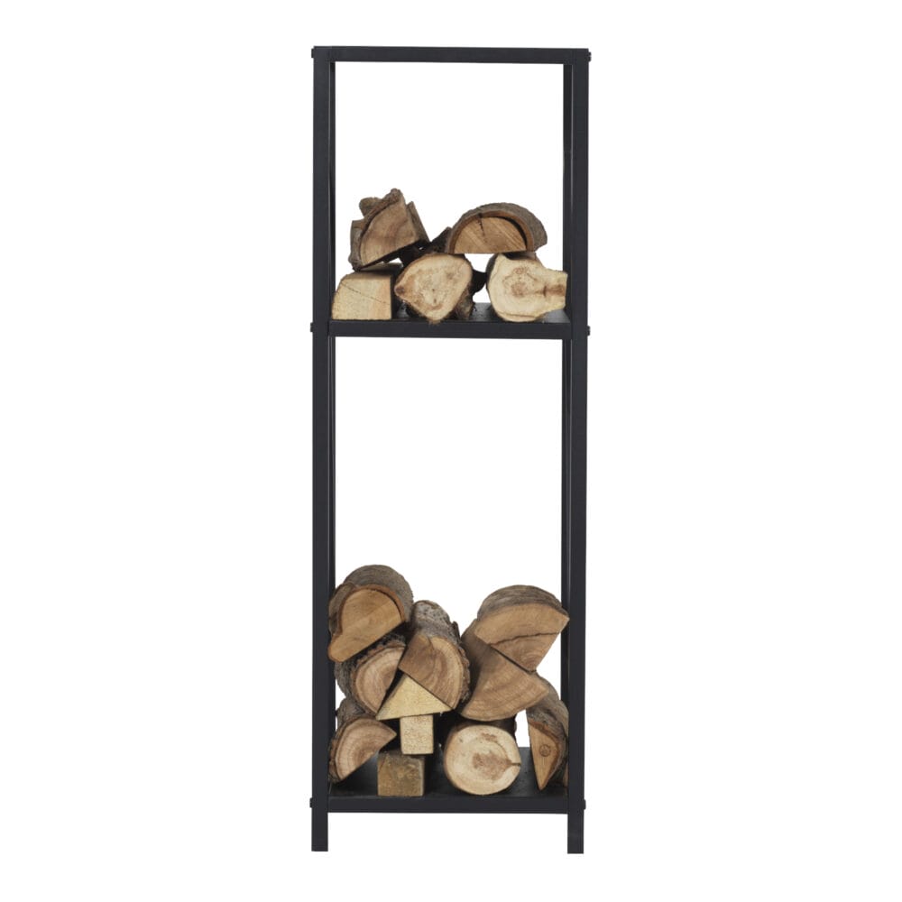 Kaminholzregal Tinglev Stahl 34x34x105.5cm Schwarz