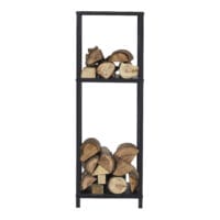 Kaminholzregal Tinglev Stahl 34x34x105.5cm Schwarz
