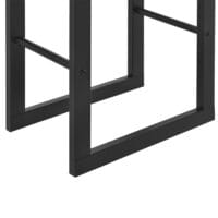 Kaminholzregal Täby Stahl 80x25x100cm Schwarz