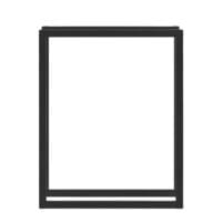Kaminholzregal Täby Stahl 80x25x100cm Schwarz