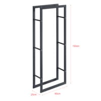 Kaminholzregal Brennholzregal Kasan 60x150x25 cm aus Stahl