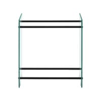 Kaminholzregal Glas Oshawa Brennholzregal 60x60x35 cm
