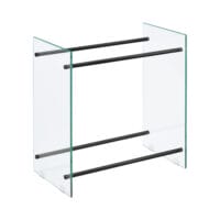 Kaminholzregal Glas Oshawa Brennholzregal 60x60x35 cm