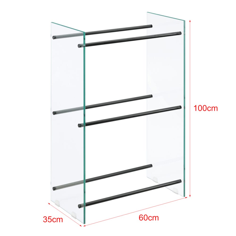 Kaminholzregal Glas Oshawa Brennholzregal 60x100x35 cm