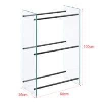 Kaminholzregal Glas Oshawa Brennholzregal 60x100x35 cm