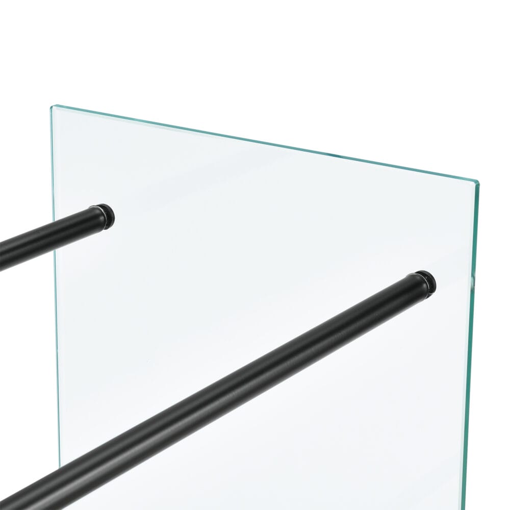 Kaminholzregal Glas Oshawa Brennholzregal 80x100x35 cm