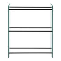 Kaminholzregal Glas Oshawa Brennholzregal 80x100x35 cm