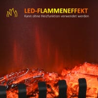 Kaminofen Elektrokamin 2 Heizstufen 60x37x60.5cm