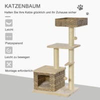 Katzenbaum Kratzbaum Ballspielzeug Sisal 108cm