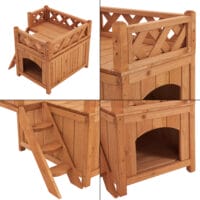 Katzenhaus Pürstein mit 2 Etagen 46x51x50 Holz Natur