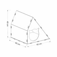 Katzenhaus Lani 40x42x40cm Weiss