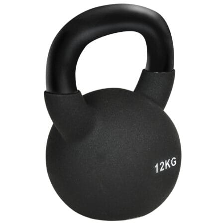 Kettlebell 12kg Kugelhantel aus Gusseisen Neoprenbeschichtung