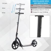 Kickboard Kickscooter Big Wheel Höhenverstellbar bis 100cm