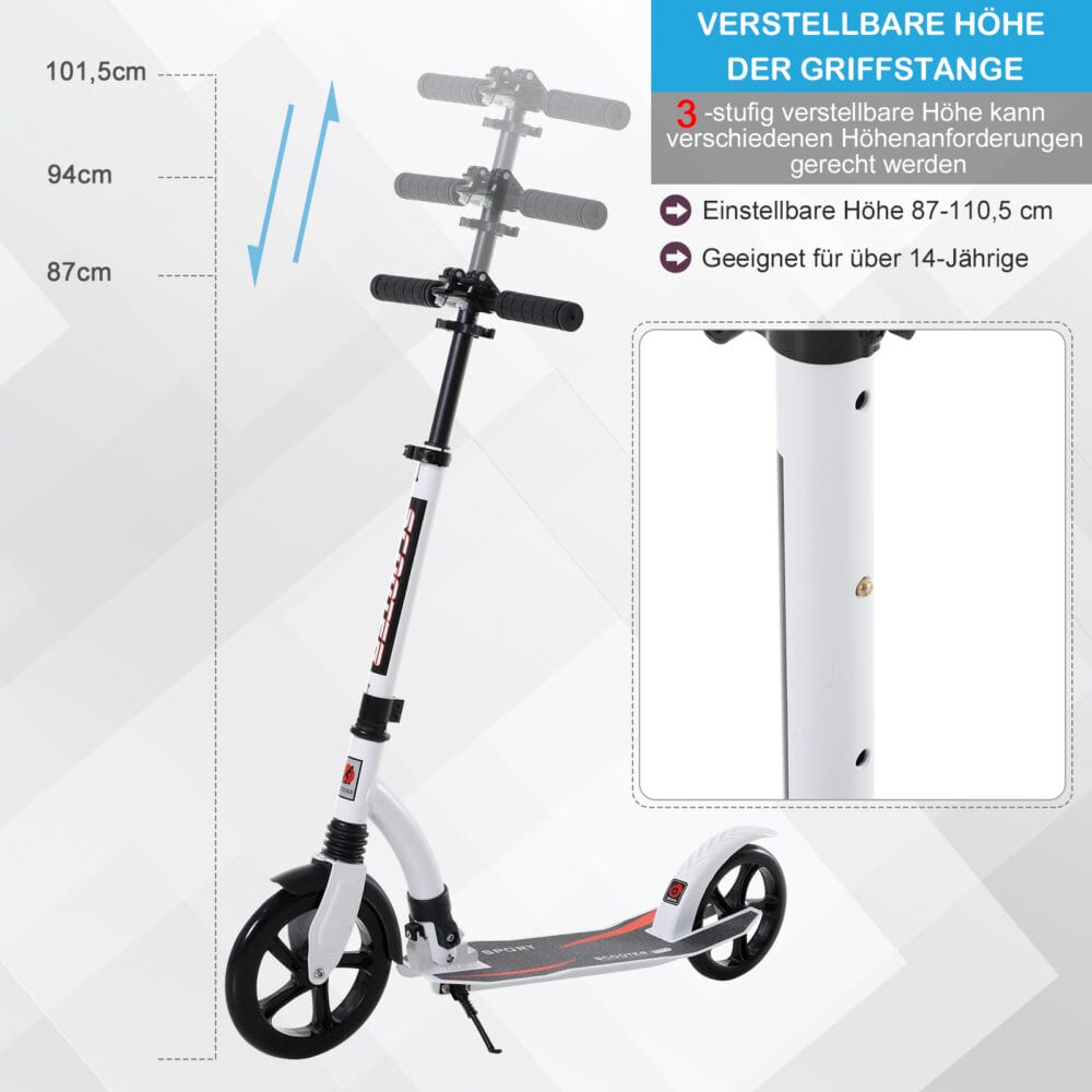 Kickboard Kickscooter Big Wheel Höhenverstellbar bis 100cm