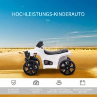 Kinder Elektro-Quad 65B x 40T x 43H cm Schwarz-Weiss