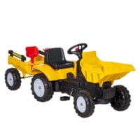 Kinder-Traktor mit Ladeschaufel Kipper und Anhänger