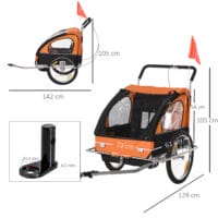 Kinderanhänger Fahrradanhänger Kinder Radanhänger für 2 Kinder Veloanhänger