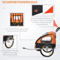 Kinderanhänger Fahrradanhänger Kinder Radanhänger für 2 Kinder Veloanhänger