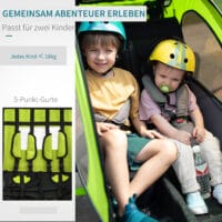Kinderanhänger Fahrradanhänger für 2 Kinder Veloanhänger
