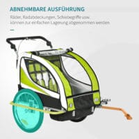 Kinderanhänger Fahrradanhänger für 2 Kinder Veloanhänger