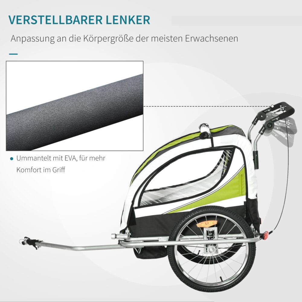 Kinderanhänger Fahrradanhänger für 2 Kinder Veloanhänger