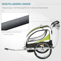 Kinderanhänger Fahrradanhänger für 2 Kinder Veloanhänger