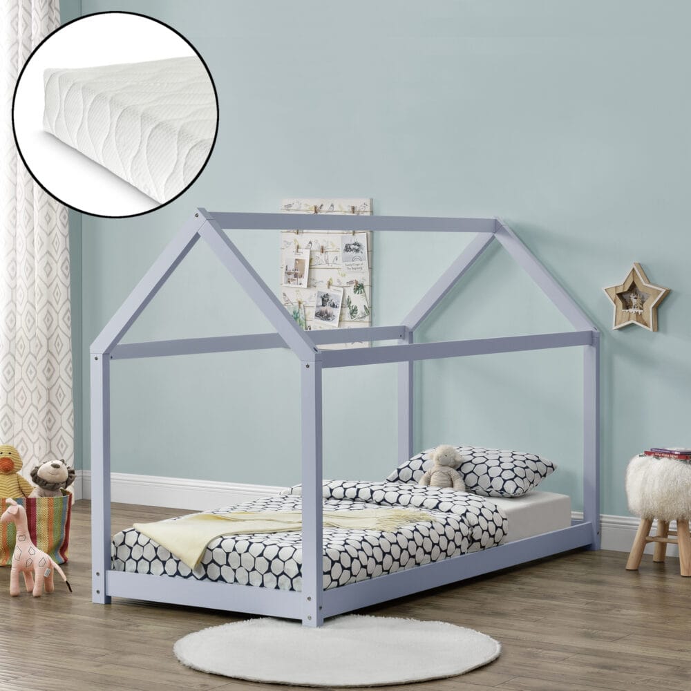 Kinderbett Netstal 90x200 cm  mit Matratze
