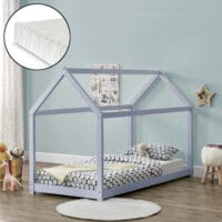 Kinderbett Netstal 90x200 cm  mit Matratze
