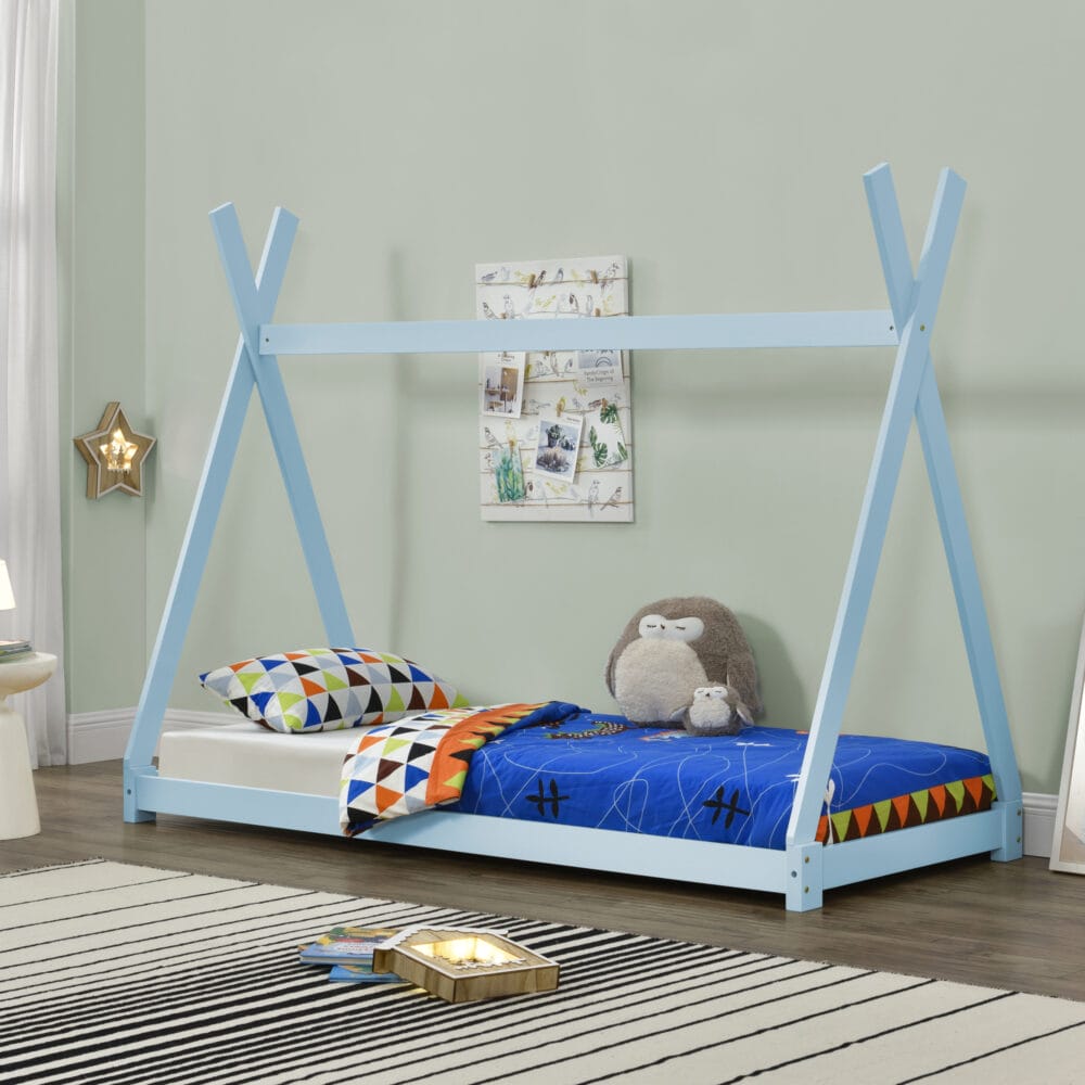 Kinderbett Onjeda 90x200 cm Tipi Blau