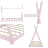 Kinderbett Onjeda 90x200 cm Tipi Rosa