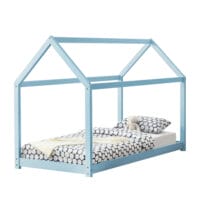 Kinderbett Netstal 90x200 cm Kiefernholz Blau