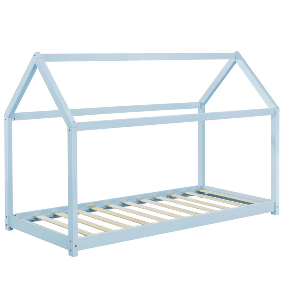 Kinderbett Netstal 90x200 cm Kiefernholz Blau