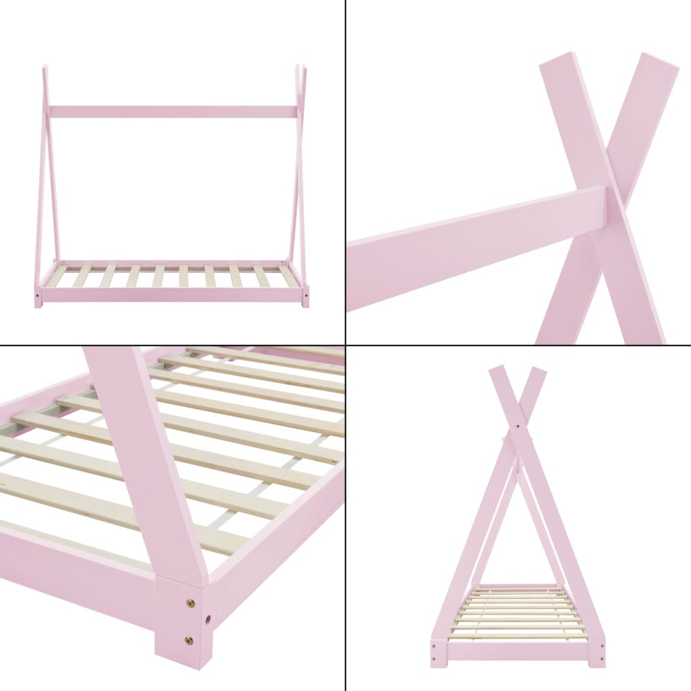 Kinderbett Onjeda 70x140 cm Rosa