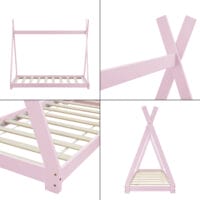 Kinderbett Onjeda 70x140 cm Rosa