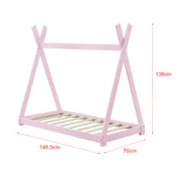 Kinderbett Onjeda 70x140 cm Rosa
