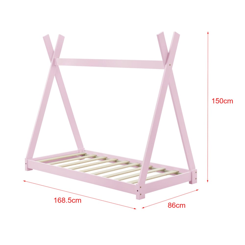 Kinderbett Onejda 80x160 cm mit Matratze Rosa