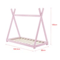 Kinderbett Onejda 80x160 cm mit Matratze Rosa