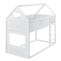 Kinder Hochbett Quedlinburg 90x200 cm mit Lattenrost Holz