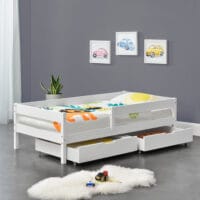 Kinderbett Borgarnes 90x200 cm mit Rausfallschutz