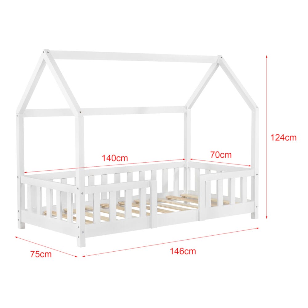 Kinderbett Sisimiut 70x140 cm mit Rausfallschutz