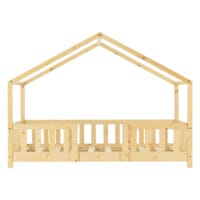 Kinderbett Treviolo 70x140 cm mit Lattenrost + Gitter Holz