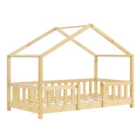 Kinderbett Treviolo 70x140 cm mit Lattenrost + Gitter Holz