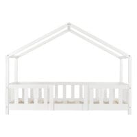 Kinderbett Treviolo 70x140 cm mit Matratze und Gitter