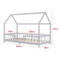 Kinderbett Sisimiut 90x200 cm mit Matratze