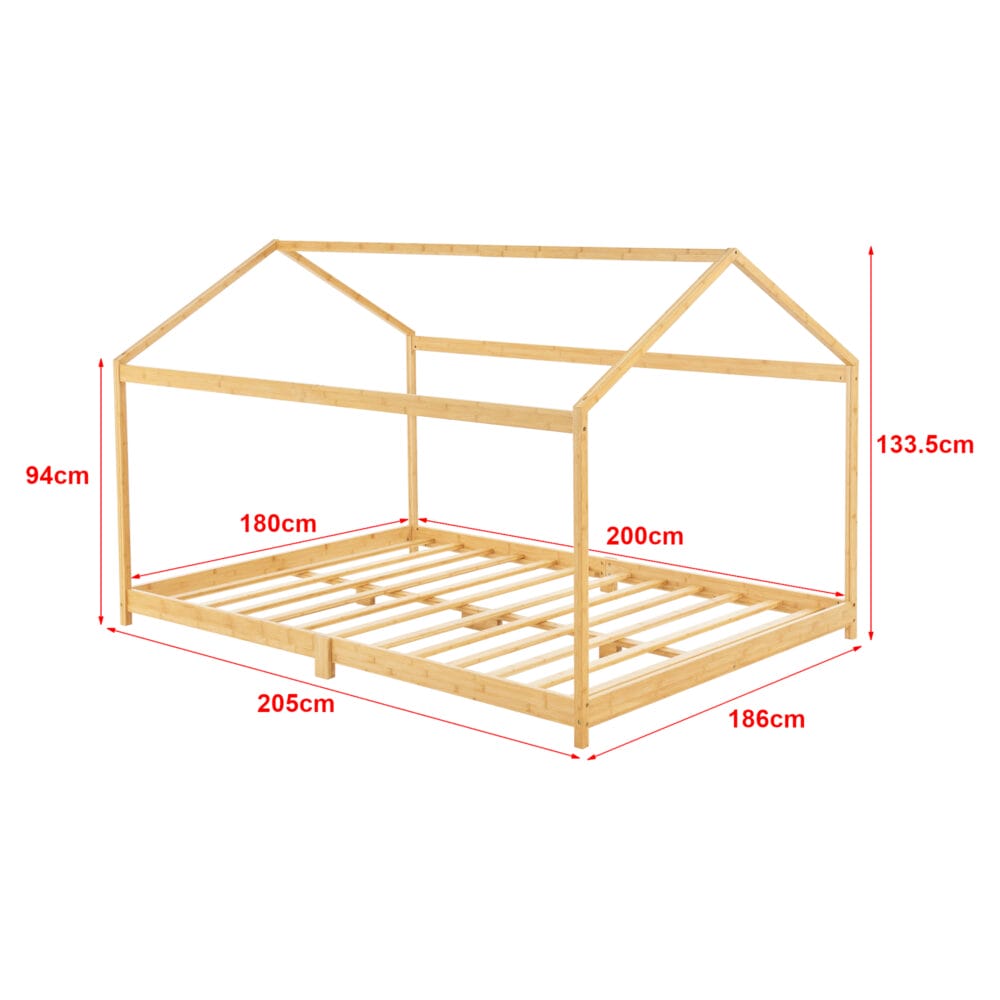 Kinderbett Vindafjord 180x200cm Bambus mit Matratze