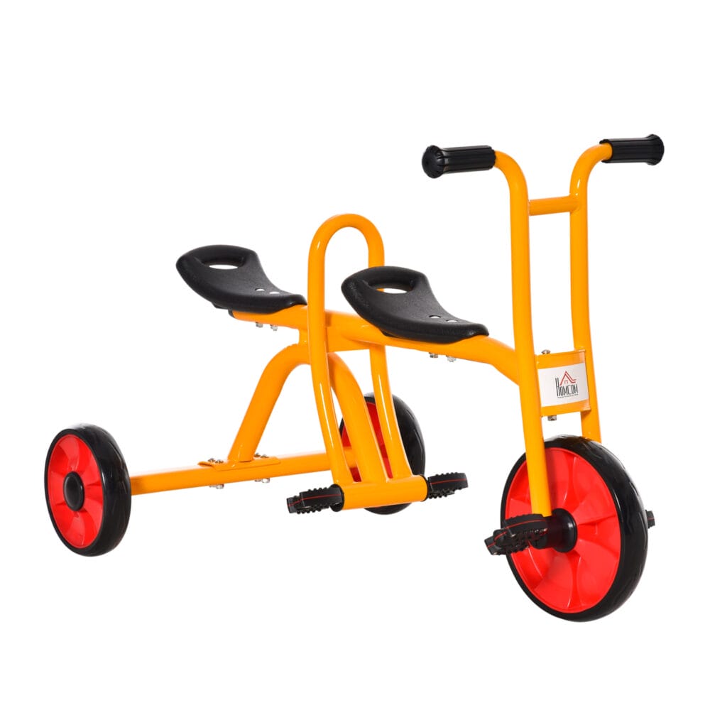 Kinderdreirad für 2 Kinder Stahlrahmen 101 x 60 x 63 cm