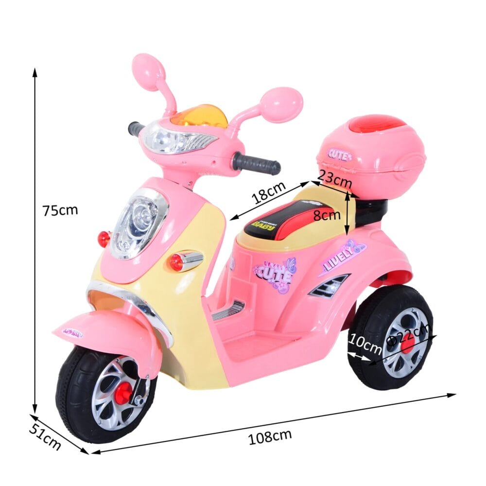 Kindermotorrad Pink Madame Elektromotorrad