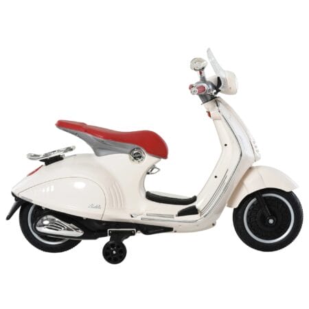 Kindermotorrad Vespa 3-6 Jahre Elektromotorrad weiss